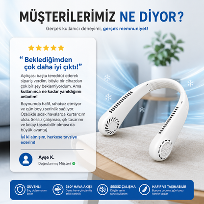 Novaold® Taşınabilir Boyun Fanı