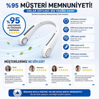 Novaold® Taşınabilir Boyun Fanı